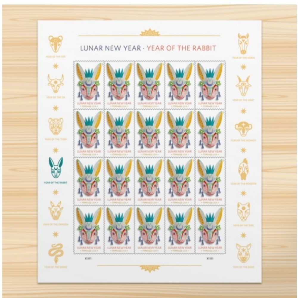 100 Lunar New Year of the Rabbit 2023 Forever Postage‎ Stamps US Postal USPS